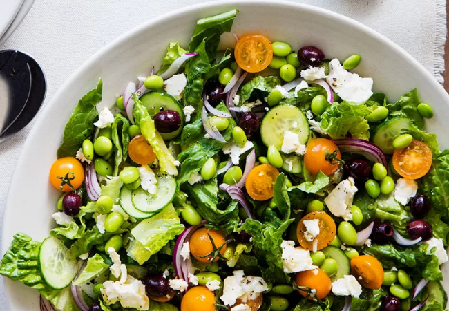 Greek Salad with Edamame